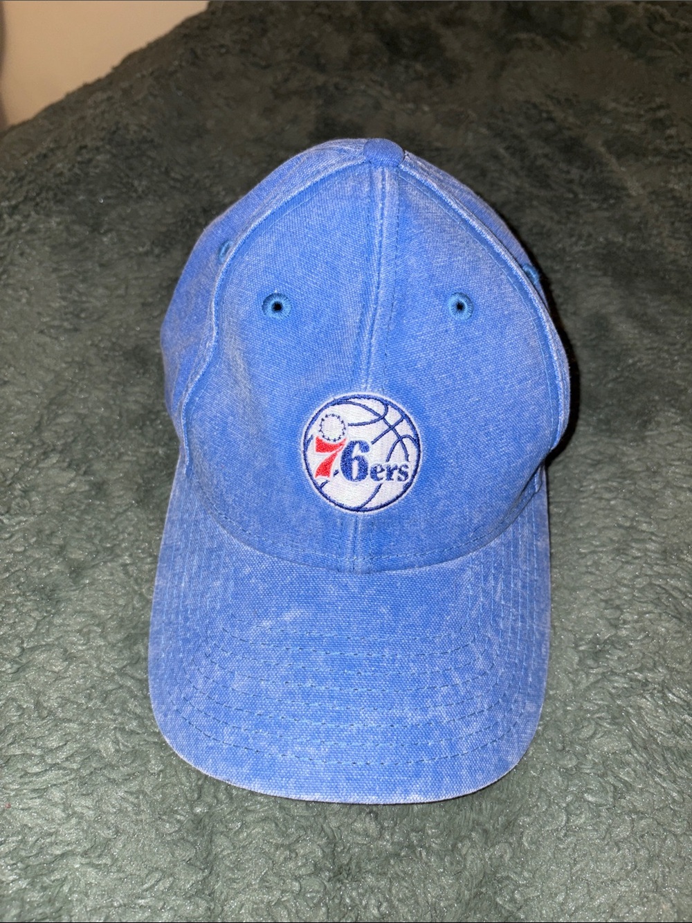New Era Blue 76ers Embroidered Baseball Hat
